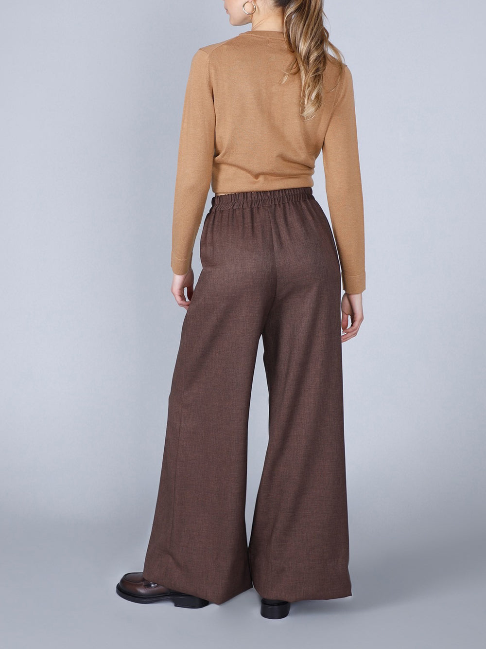 CAFE'NOIR Pantalone Wide Leg Fit Donna - Marrone modello C7JP0259
