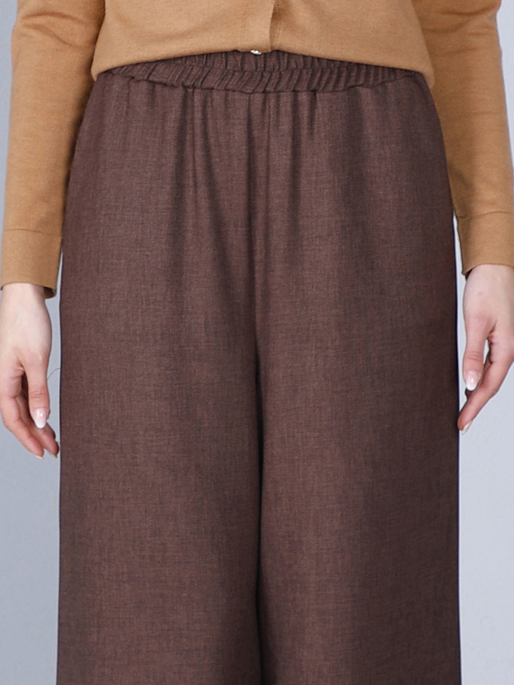 CAFE'NOIR Pantalone Wide Leg Fit Donna - Marrone modello C7JP0259