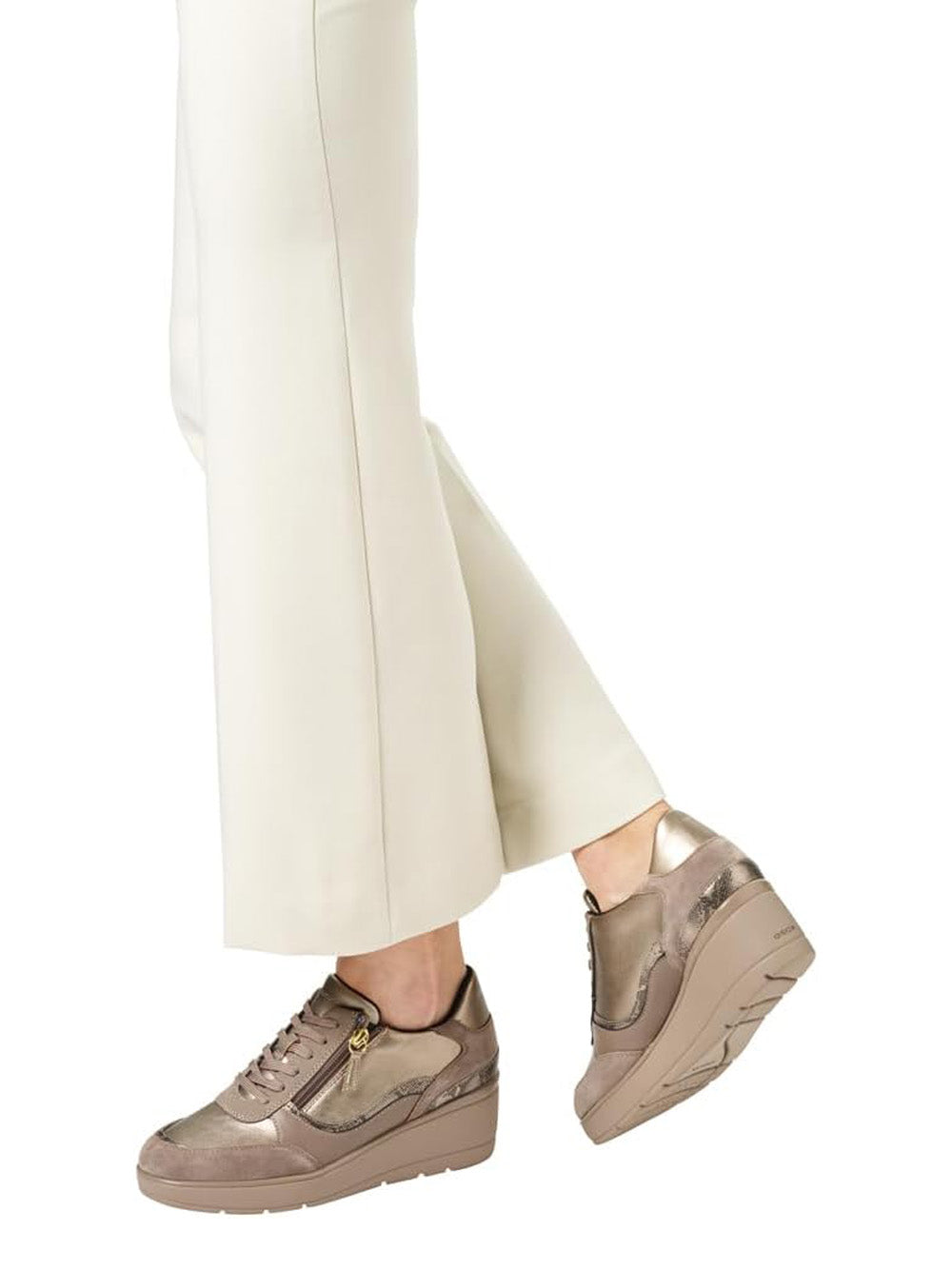 GEOX Sneakers con zeppa Donna - Taupe modello D46RAA 0AJ22