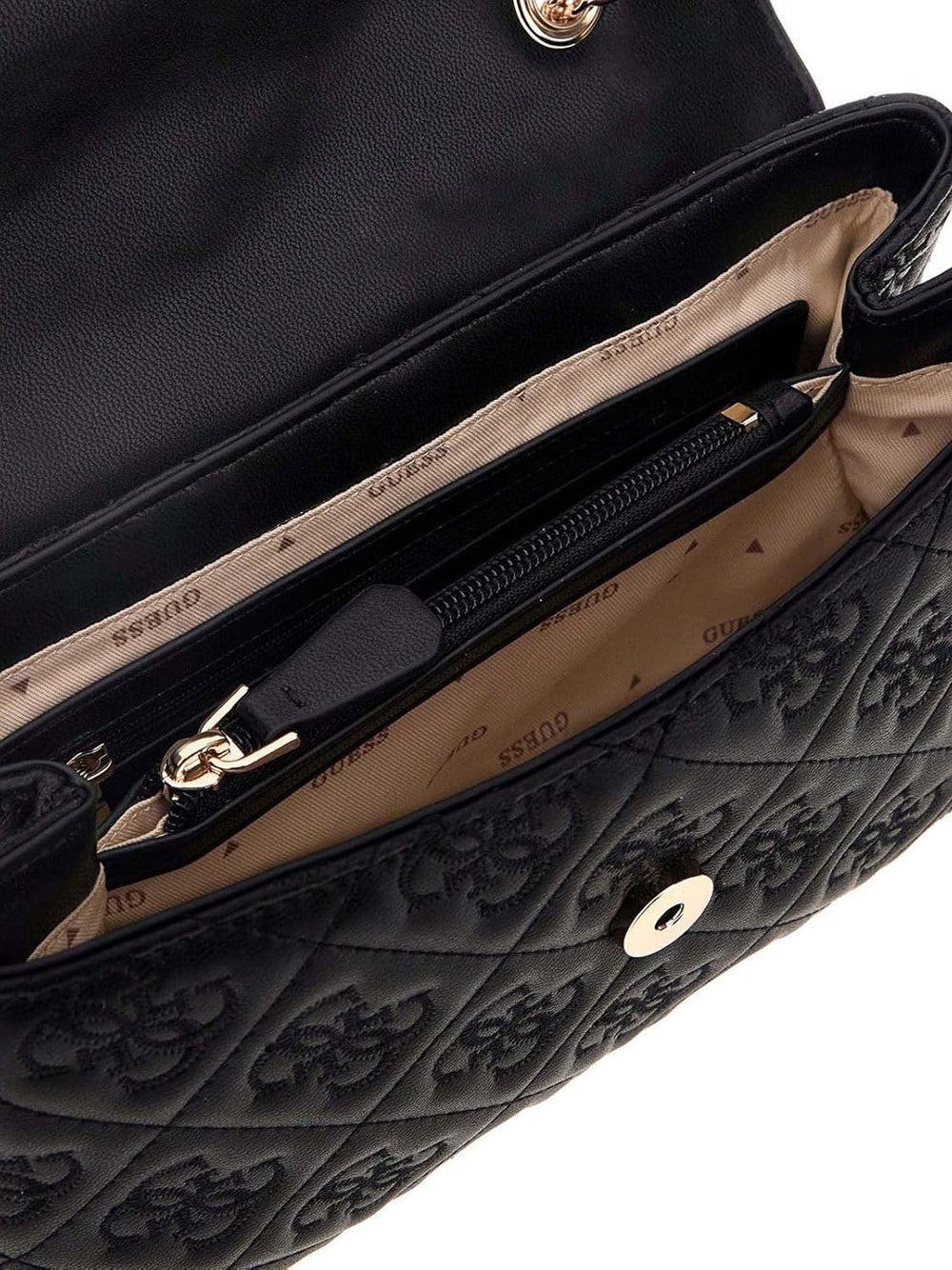 GUESS Borsa a Tracolla Trapuntata Donna - Nero modello HWQL9658210