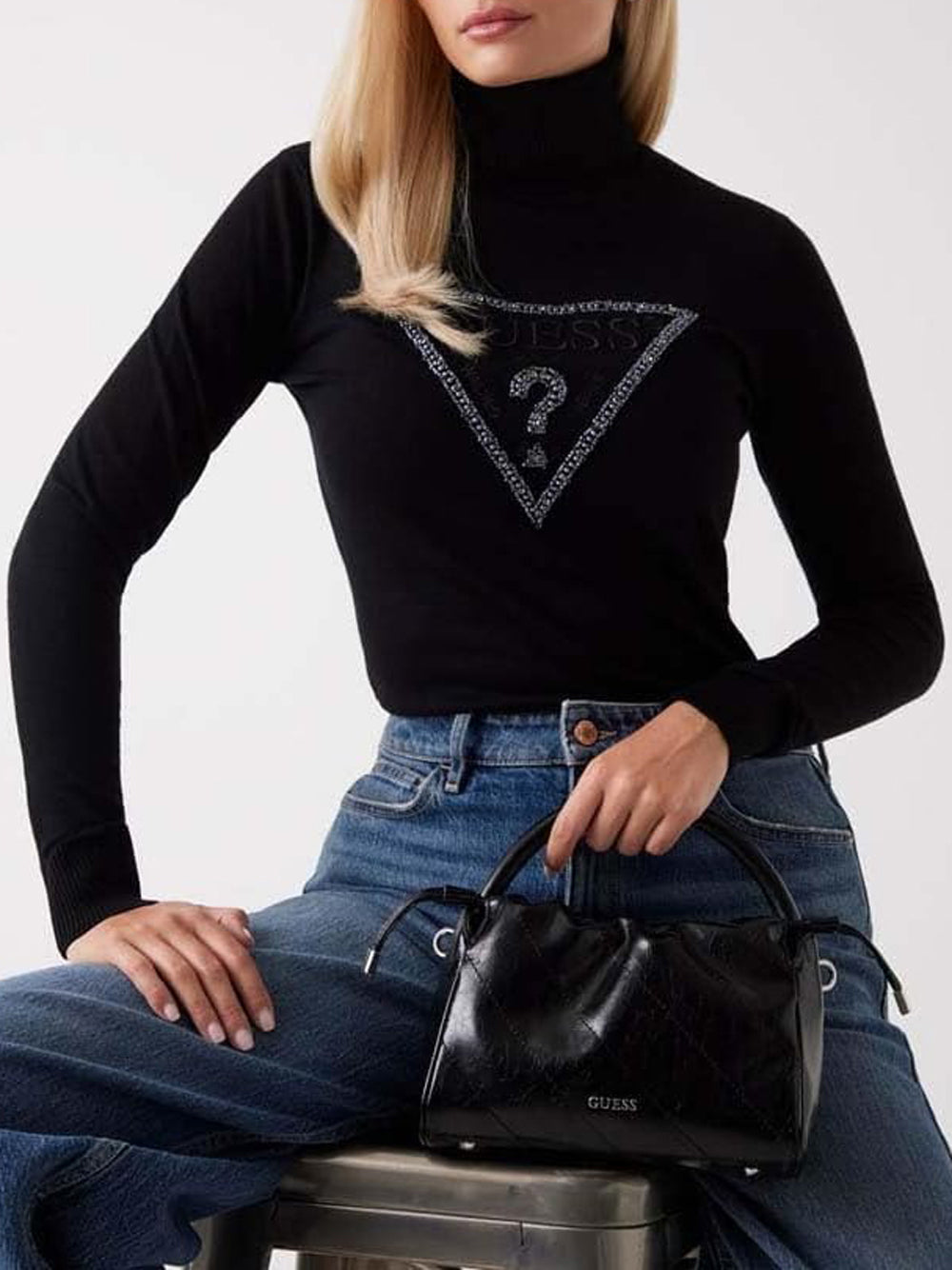 GUESS Maglione Donna - Nero modello W5BR39Z2NQ2