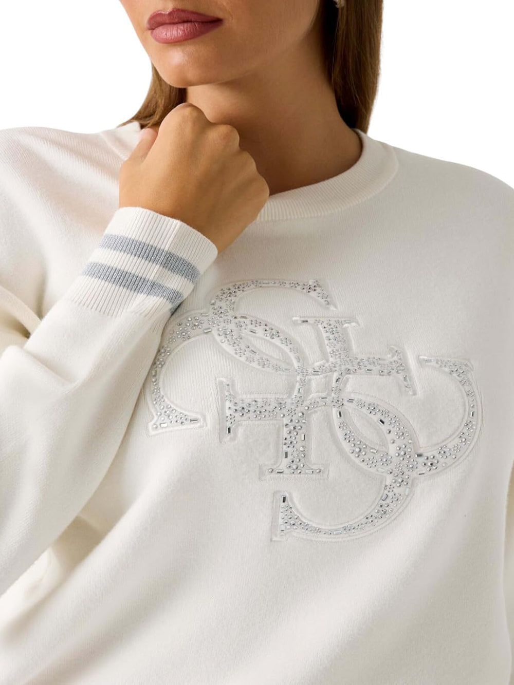 GUESS Maglione Donna - Bianco modello W5BR42Z26I2