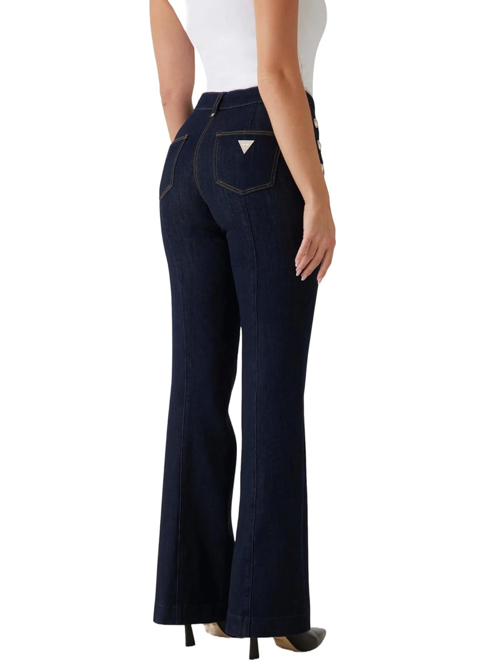 GUESS Jeans Wide Leg Fit Donna - Blu modello W5RA0PD5PW1