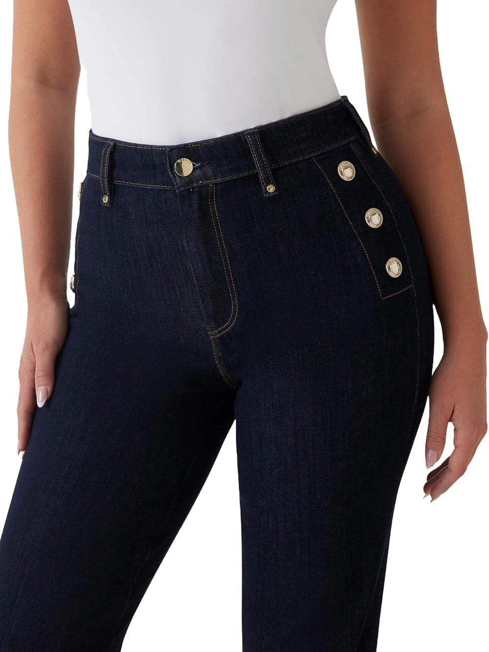 GUESS Jeans Wide Leg Fit Donna - Blu modello W5RA0PD5PW1