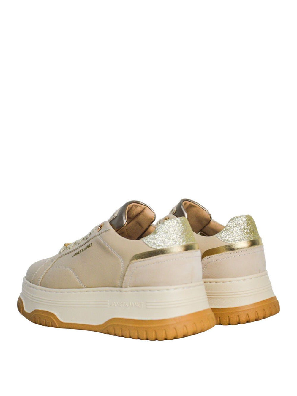 JANET&JANET Sneakers platform Donna - Beige modello J422
