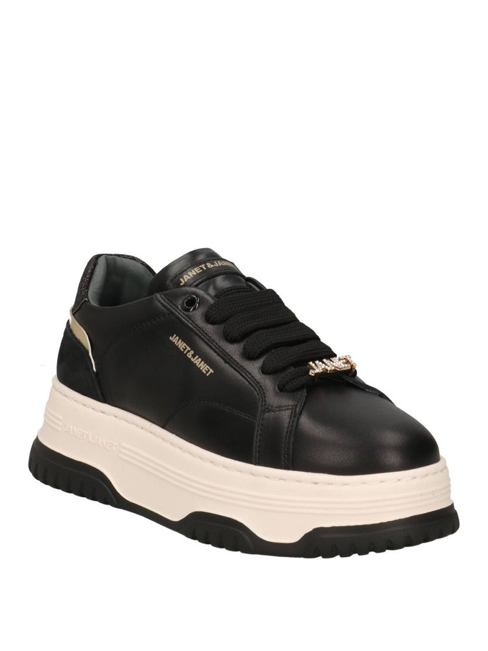 JANET&JANET Sneakers platform Donna - Nero modello J422