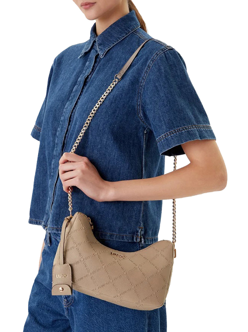 LIU.JO Borsa a Spalla Donna - Taupe modello AF5056E0538