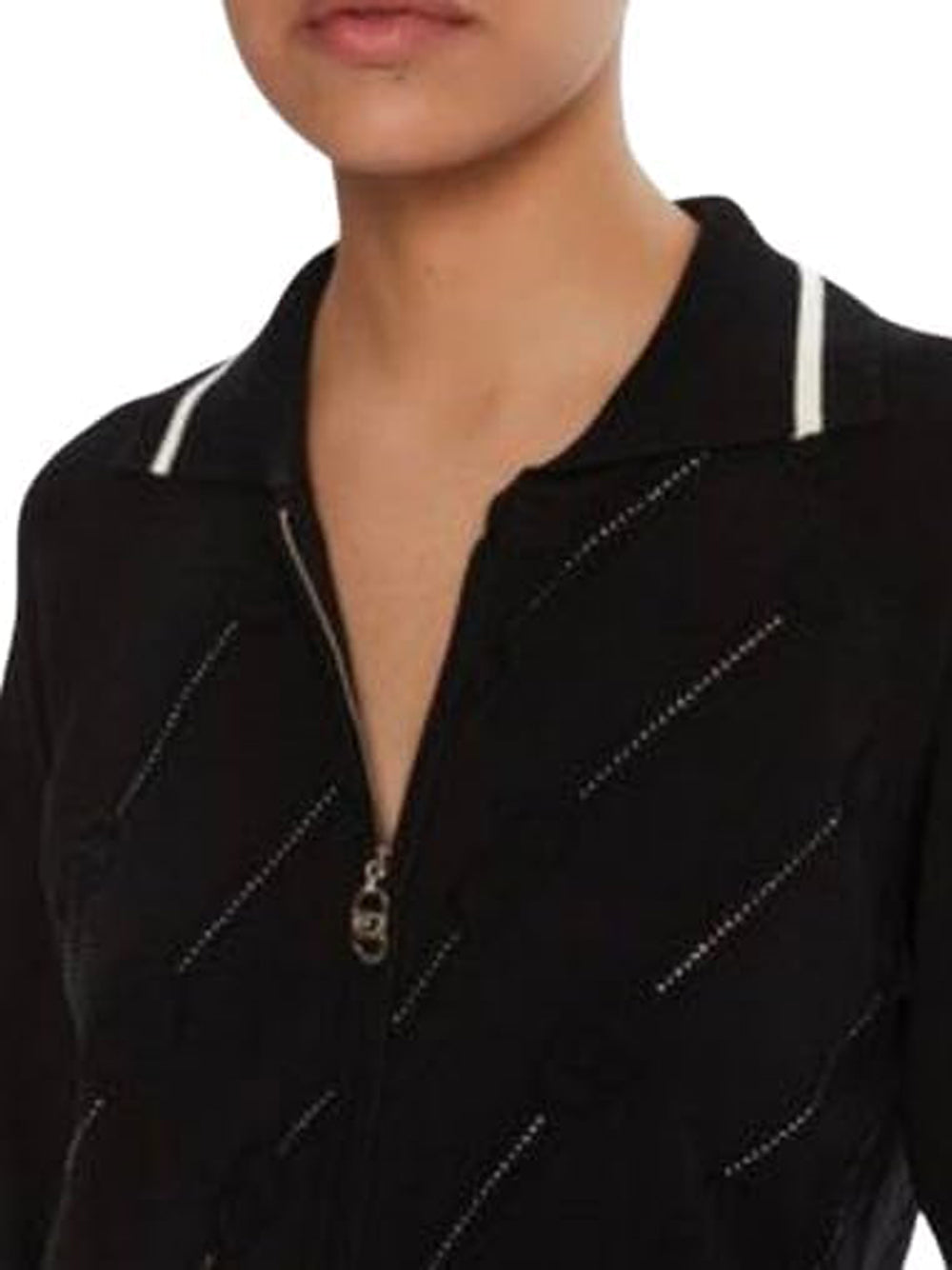 LIU.JO Maglione con zip Donna - Nero modello TF5032MS63L