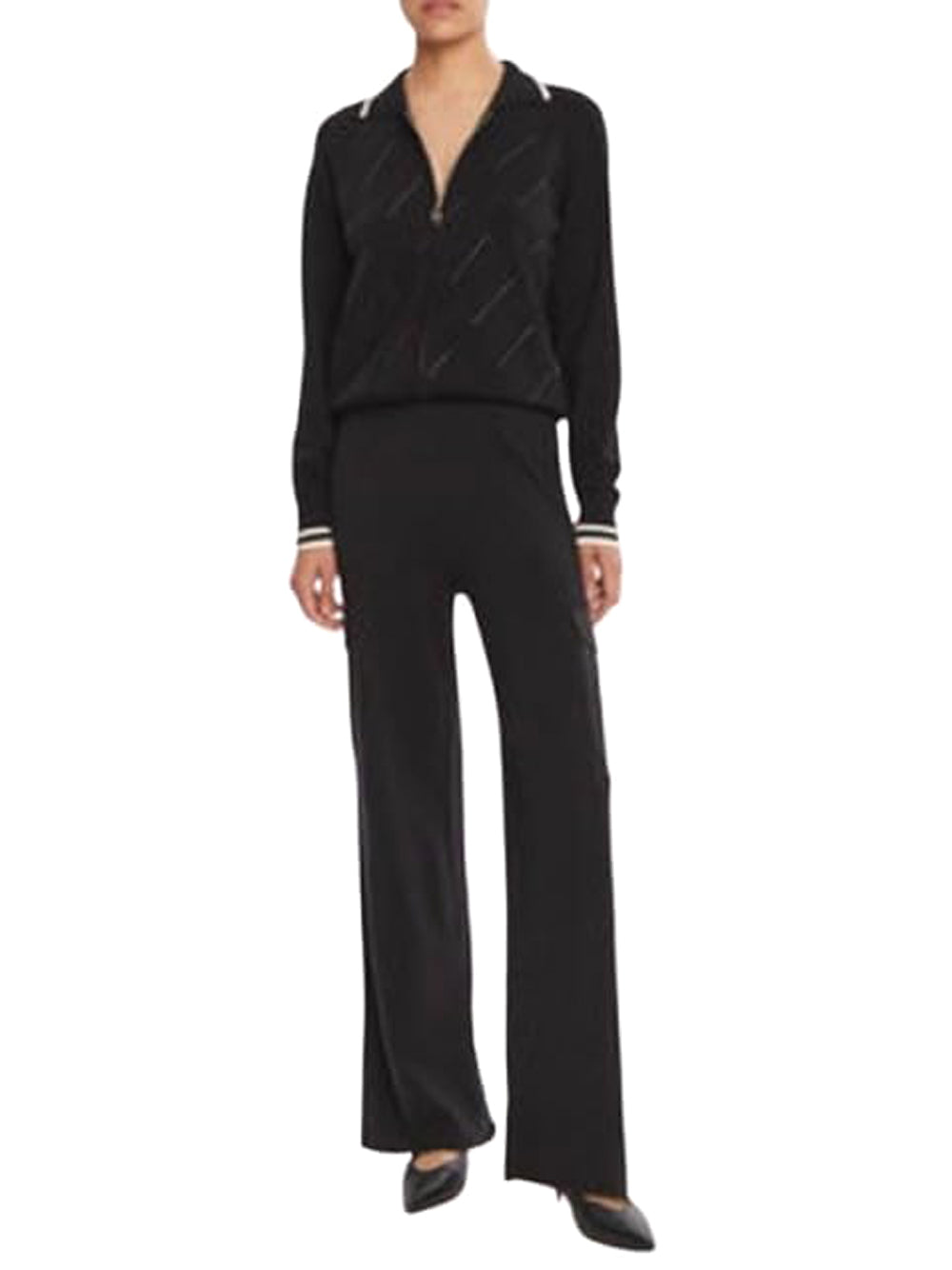 LIU.JO Maglione con zip Donna - Nero modello TF5032MS63L