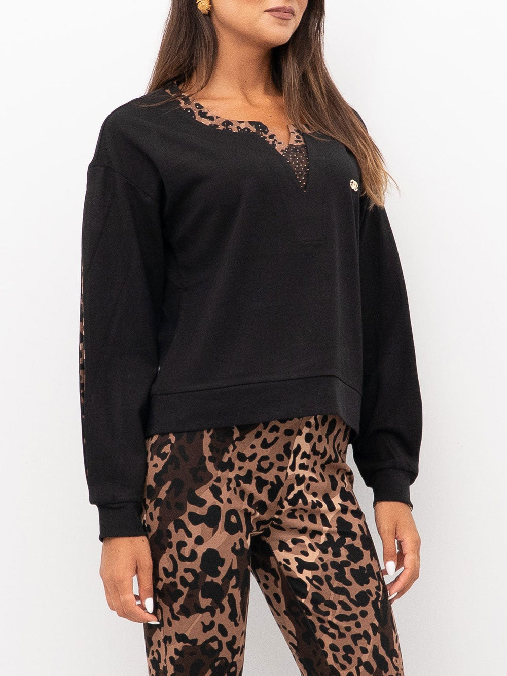 LIU.JO Felpa Donna - Nero modello TF5123JS182