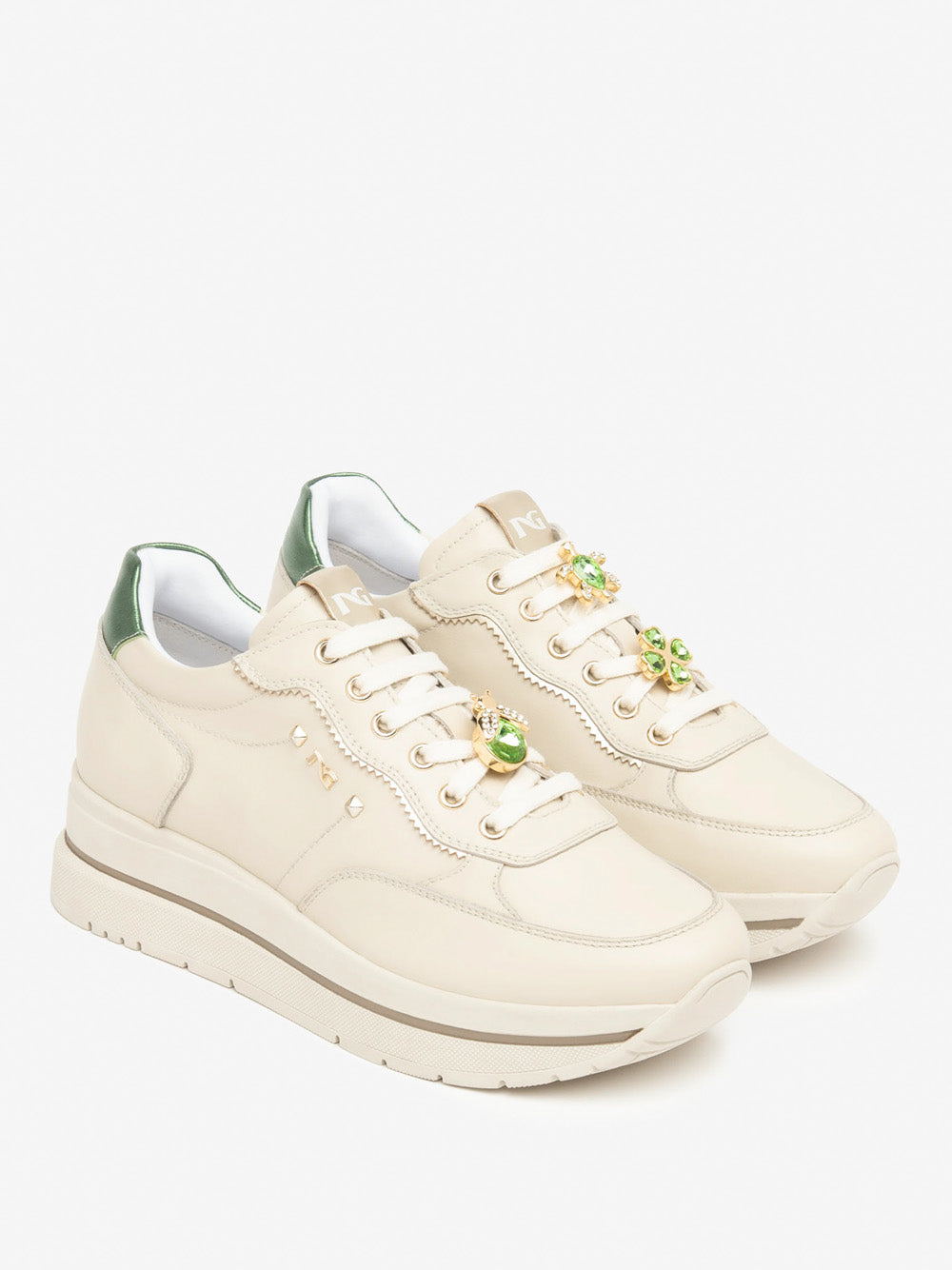 NERO GIARDINI Sneakers con zeppa Donna - Bianco modello I514103D