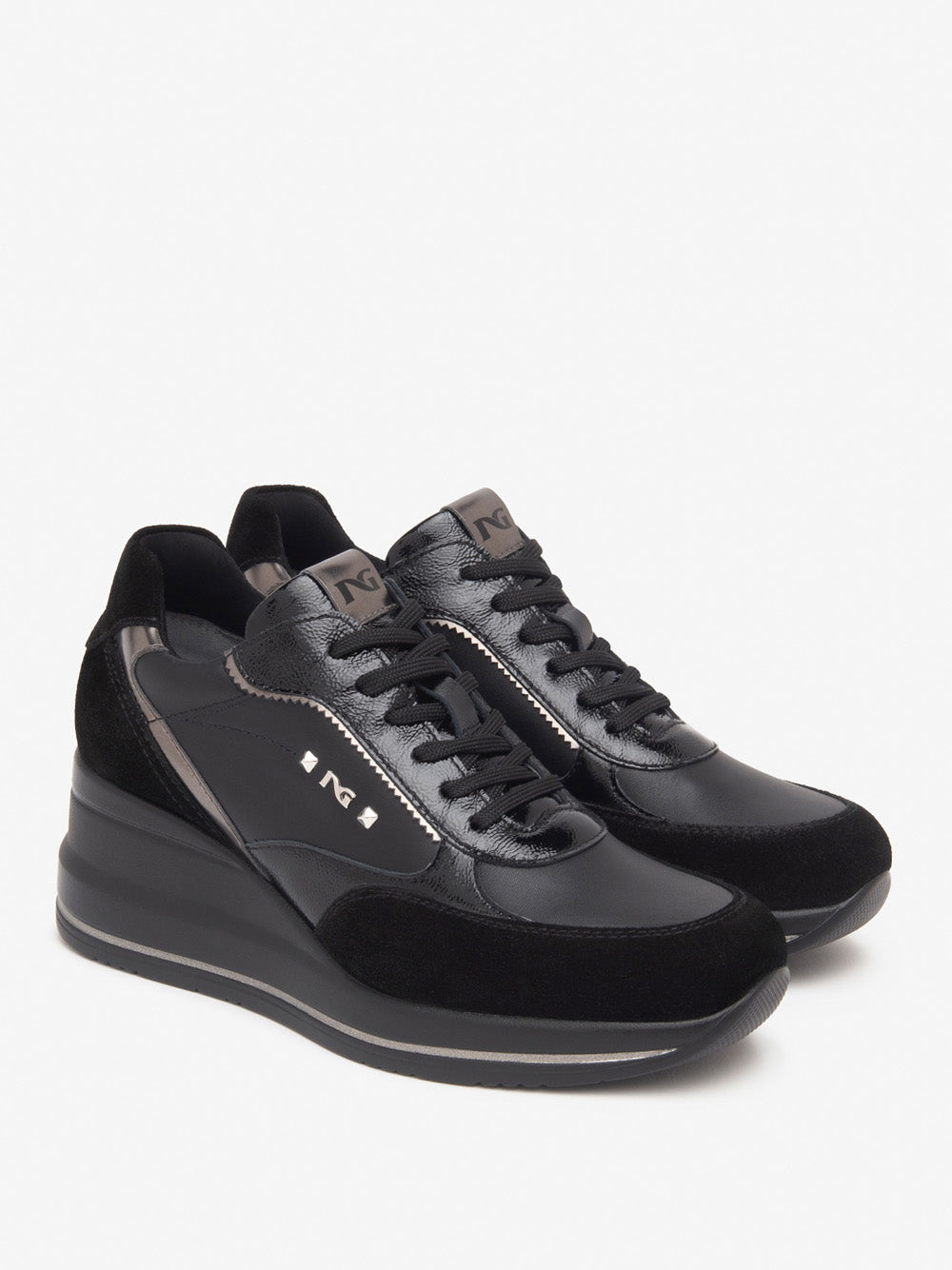NERO GIARDINI Sneakers con zeppa Donna - Nero modello I514130D