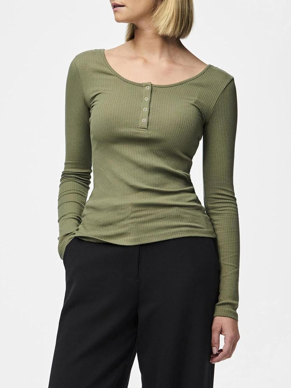 PIECES Top Donna - Verde modello 17101437