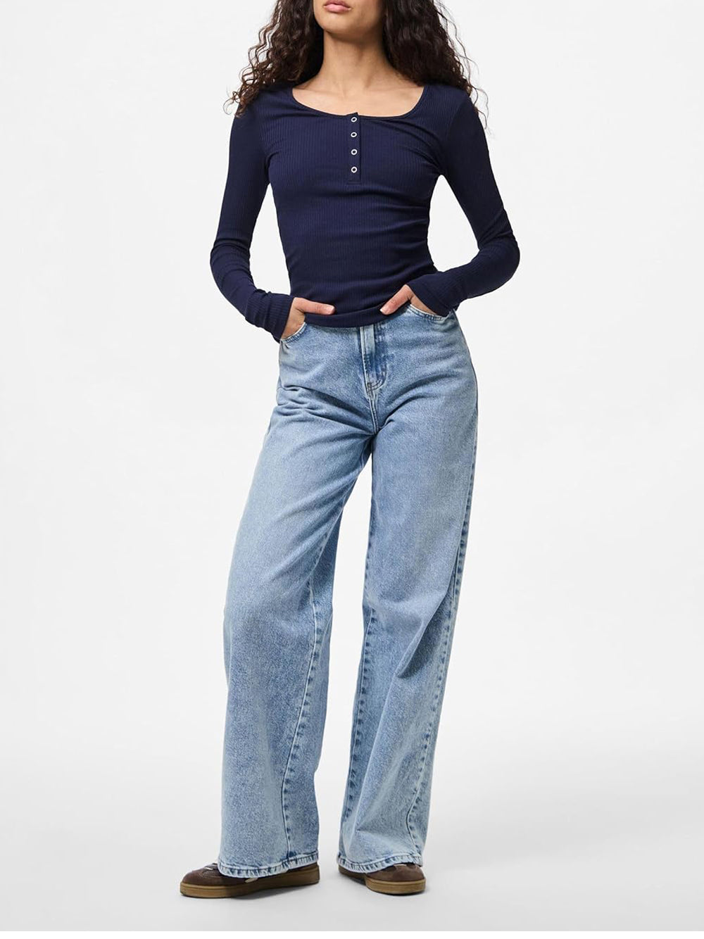 PIECES Top Donna - Blu modello 17101437