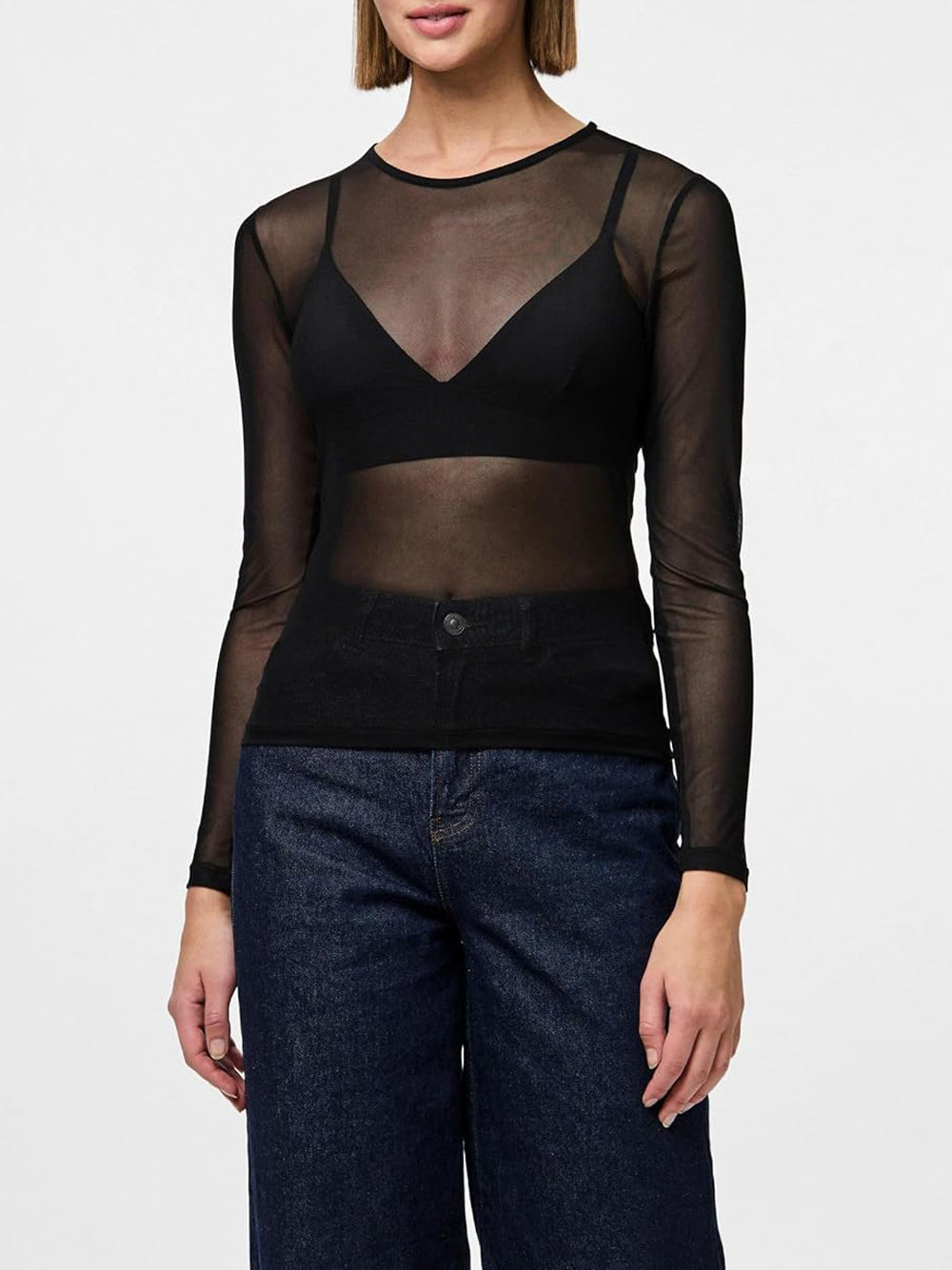 PIECES Top Donna - Nero modello 17141116