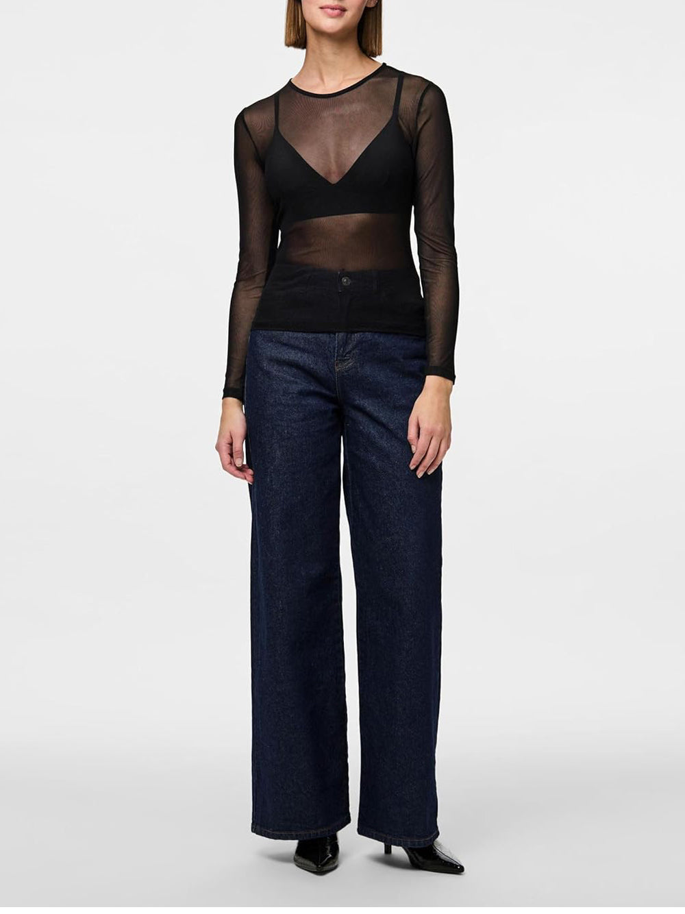 PIECES Top Donna - Nero modello 17141116