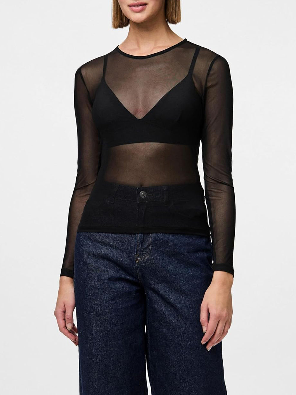 PIECES Top Donna - Nero modello 17141116
