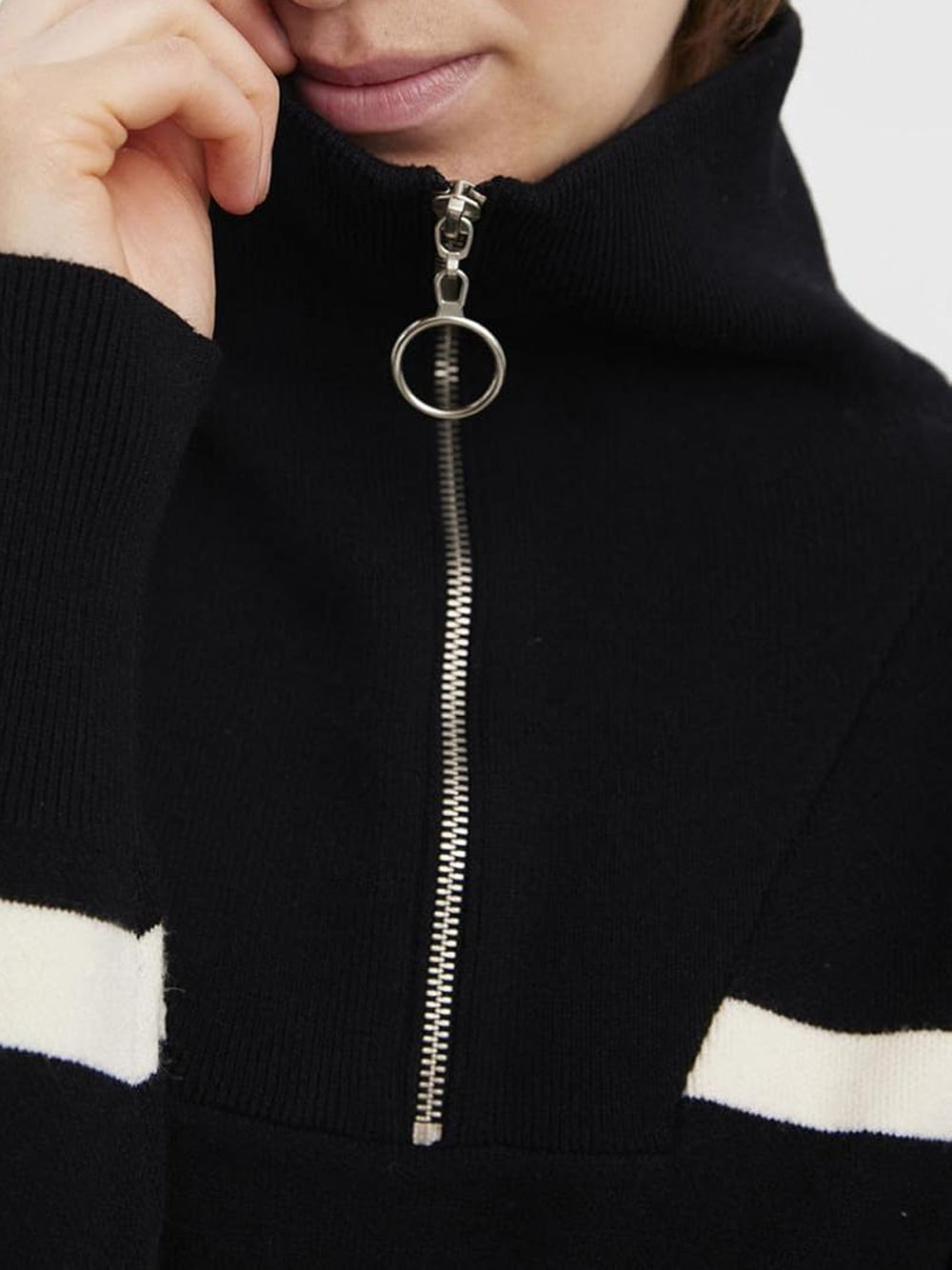 VERO MODA Maglione con zip Donna - Nero modello 10269246