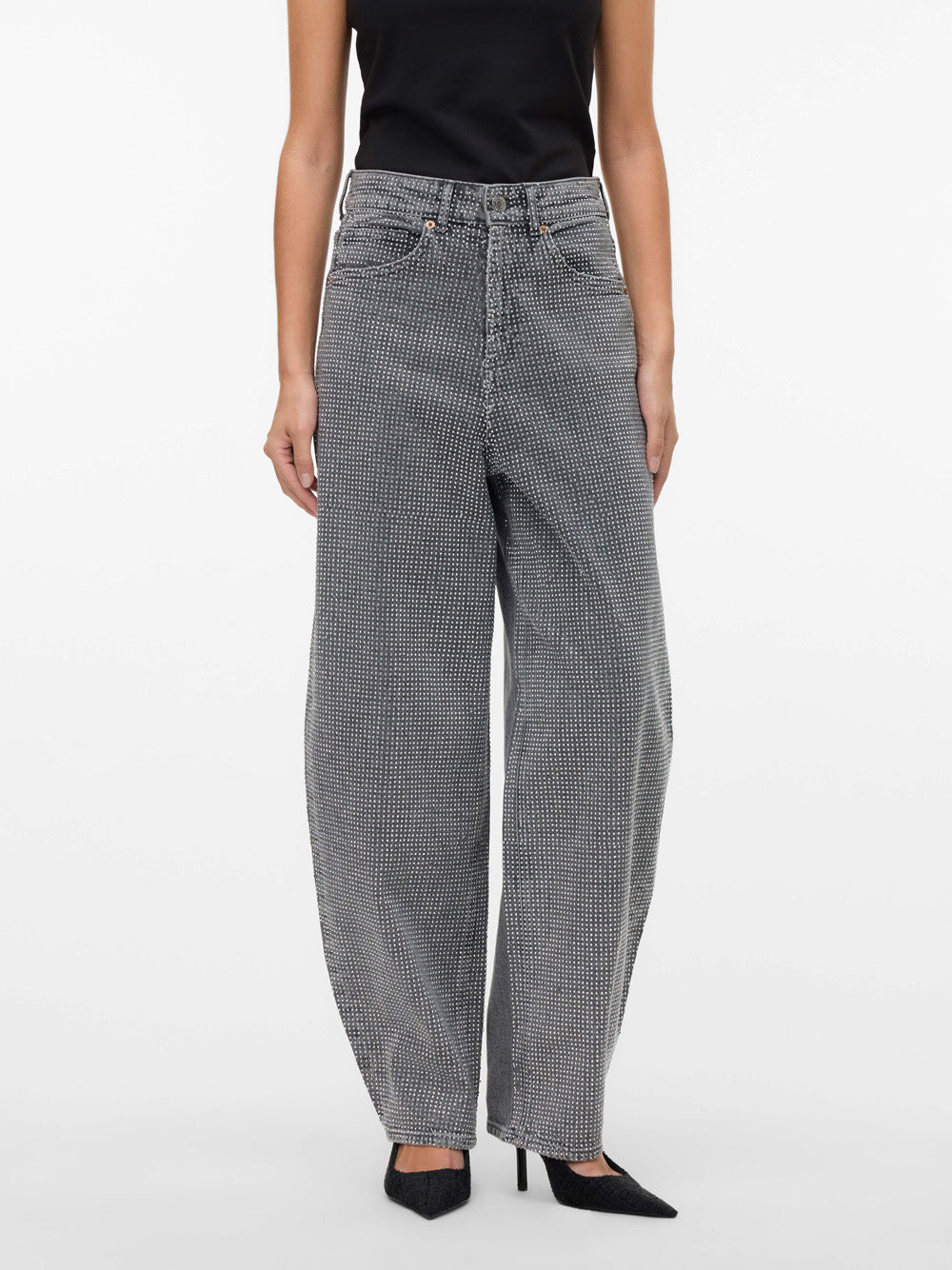VERO MODA Pantalone Wide Leg Fit Donna - Grigio modello 10336831