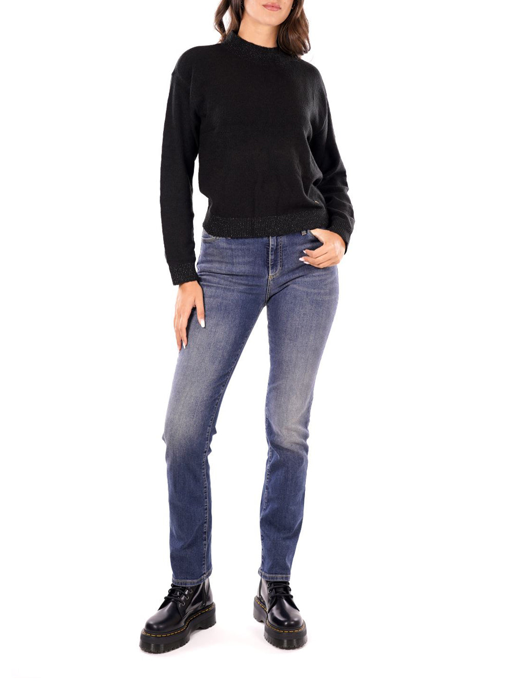 YES ZEE Maglione Donna - Nero modello M003BT00
