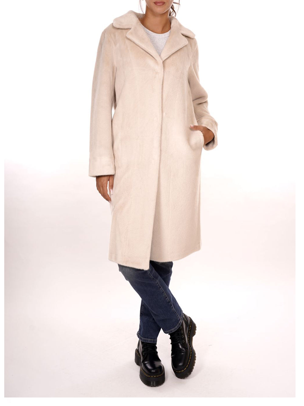 YES ZEE Cappotto Donna - Beige modello O027KV00