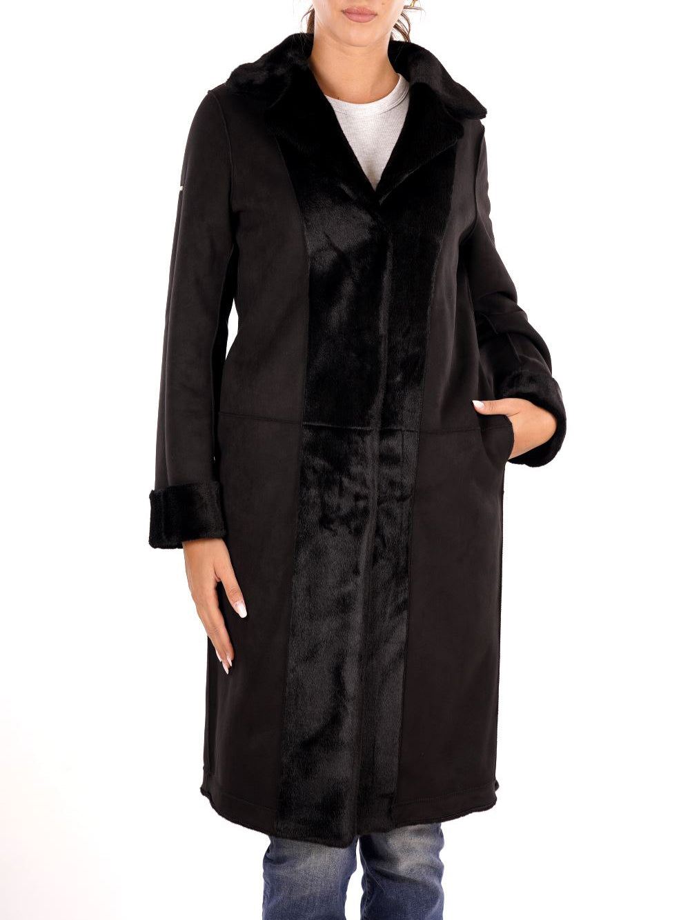 YES ZEE Cappotto Donna - Nero modello O027KV00