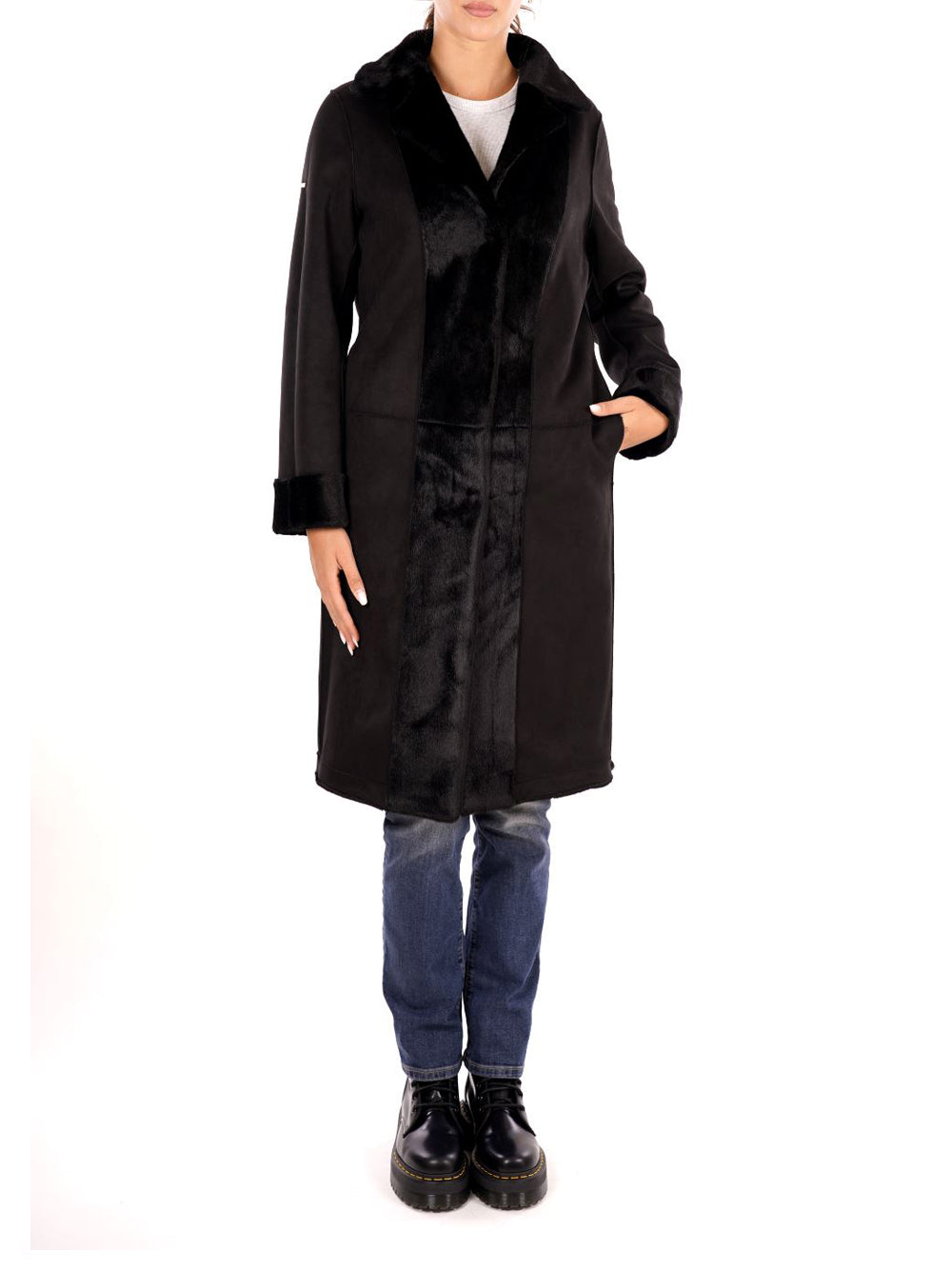 YES ZEE Cappotto Donna - Nero modello O027KV00