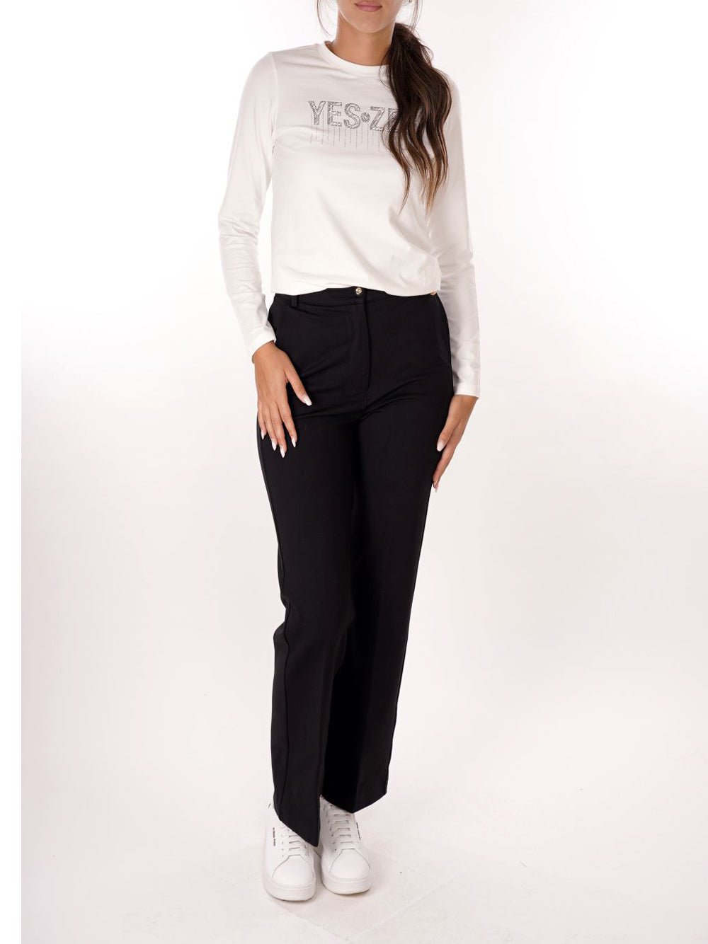YES ZEE Pantalone Donna - Nero modello P368CE00