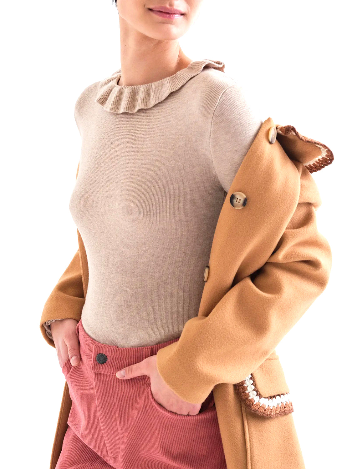 COMPAGNIA FANTASTICA Top Donna - Beige modello 63C/10301