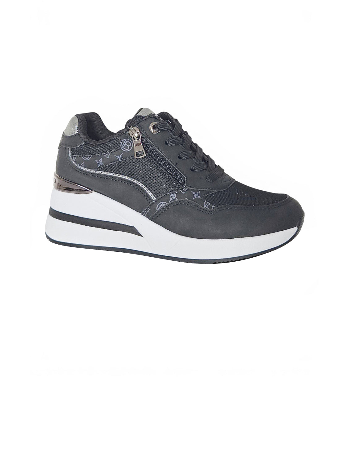 LAURA BIAGIOTTI Sneakers con zeppa Donna - Nero modello 9840