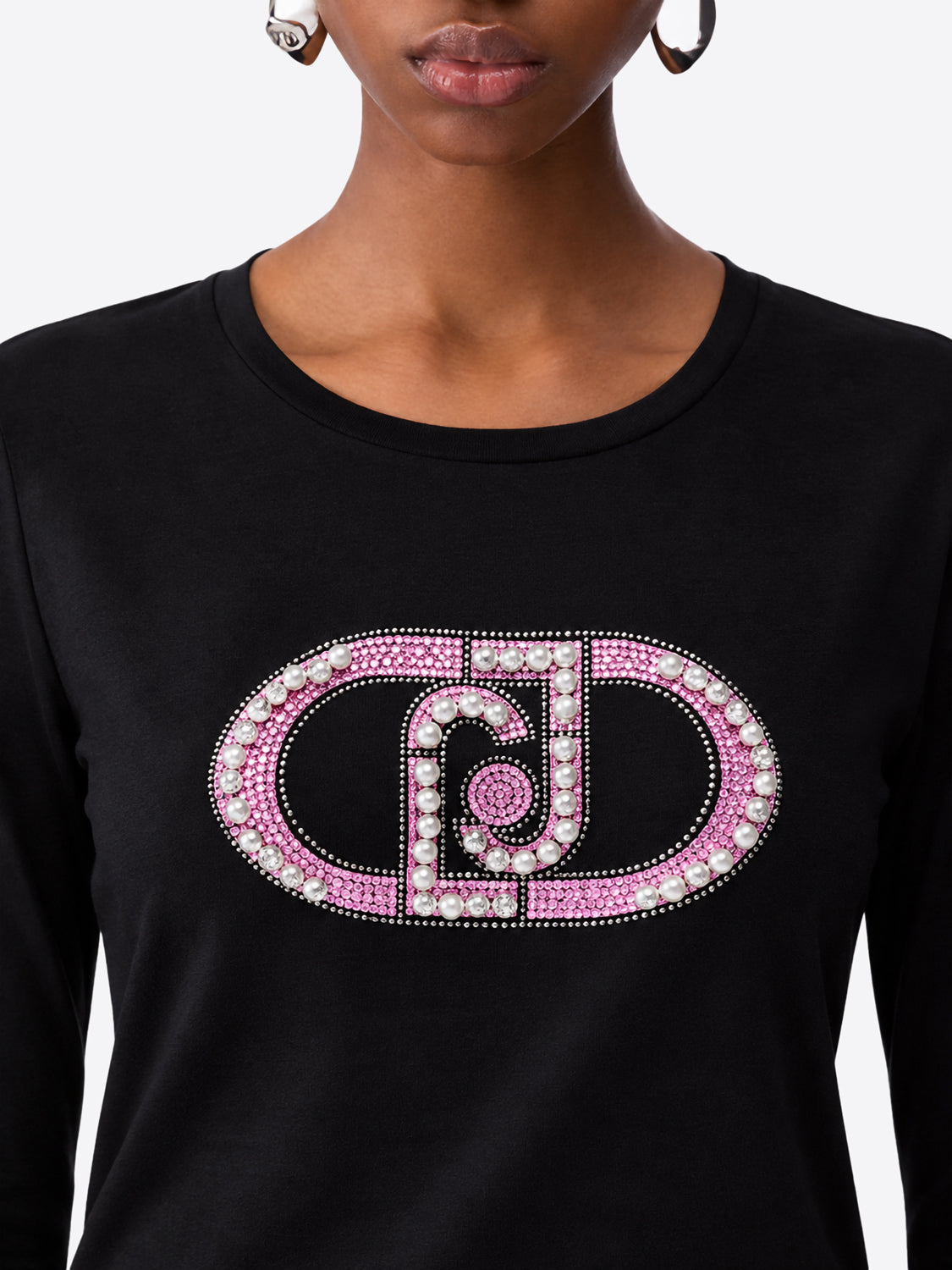 LIU.JO T-shirt Donna - Nero modello TF6245JS003