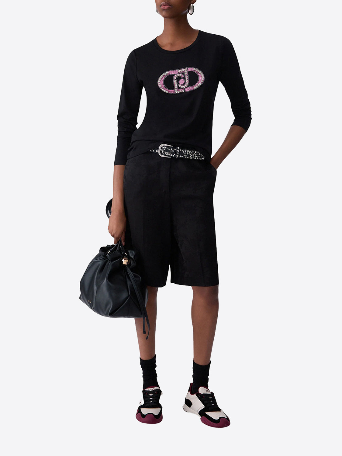 LIU.JO T-shirt Donna - Nero modello TF6245JS003