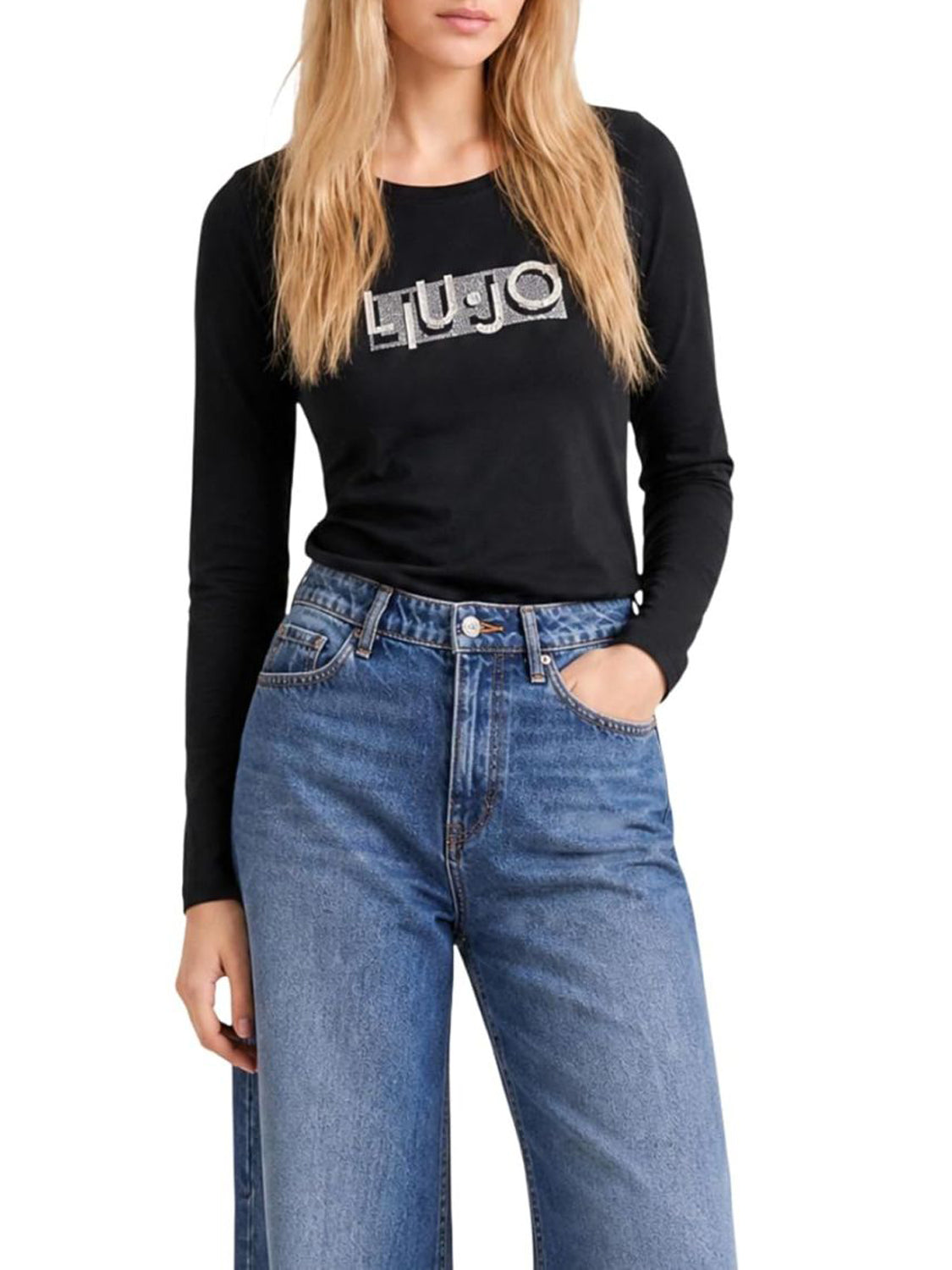 LIU.JO T-shirt Donna - Nero modello TF6248JS003