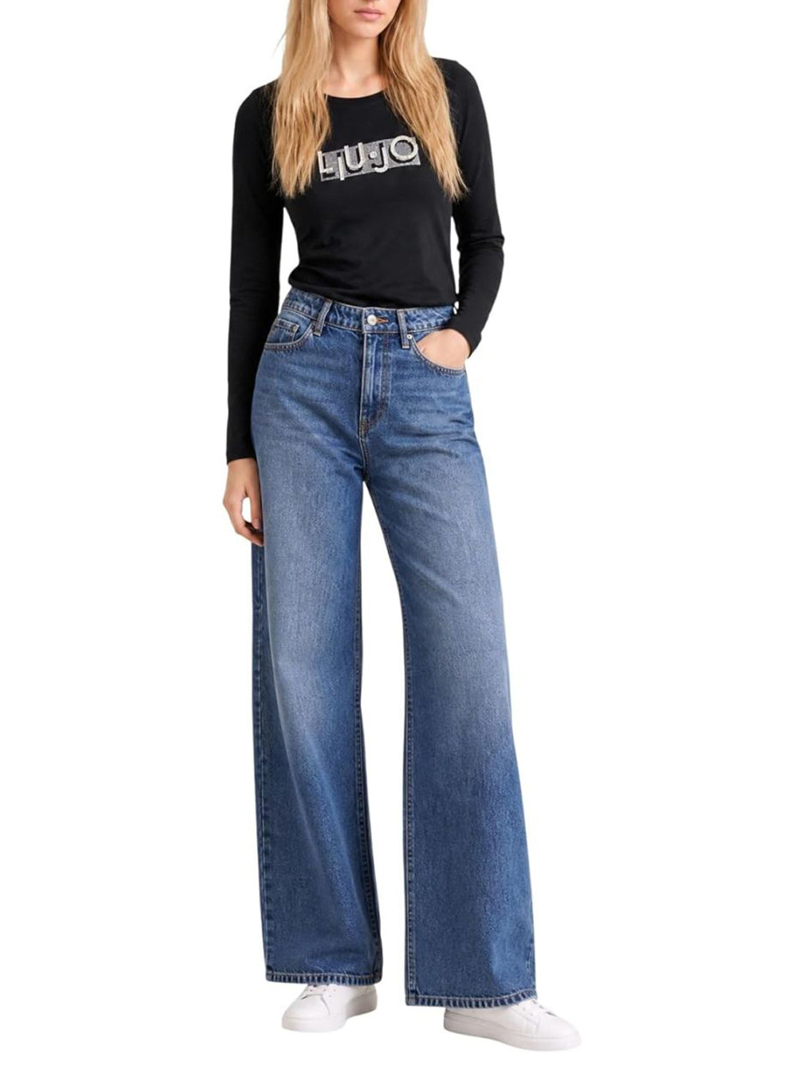 LIU.JO T-shirt Donna - Nero modello TF6248JS003