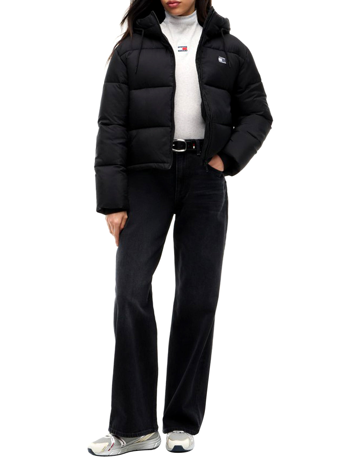 TOMMY HILFIGER Giubbino Donna - Nero modello DW0DW21625BDS