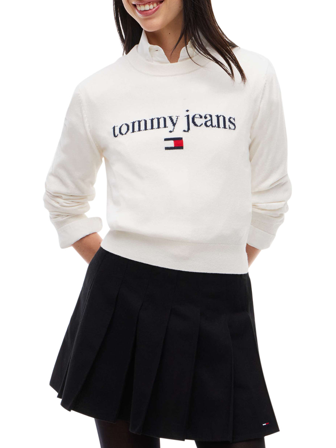 TOMMY HILFIGER Maglione Donna - Bianco modello DW0DW23356YBH