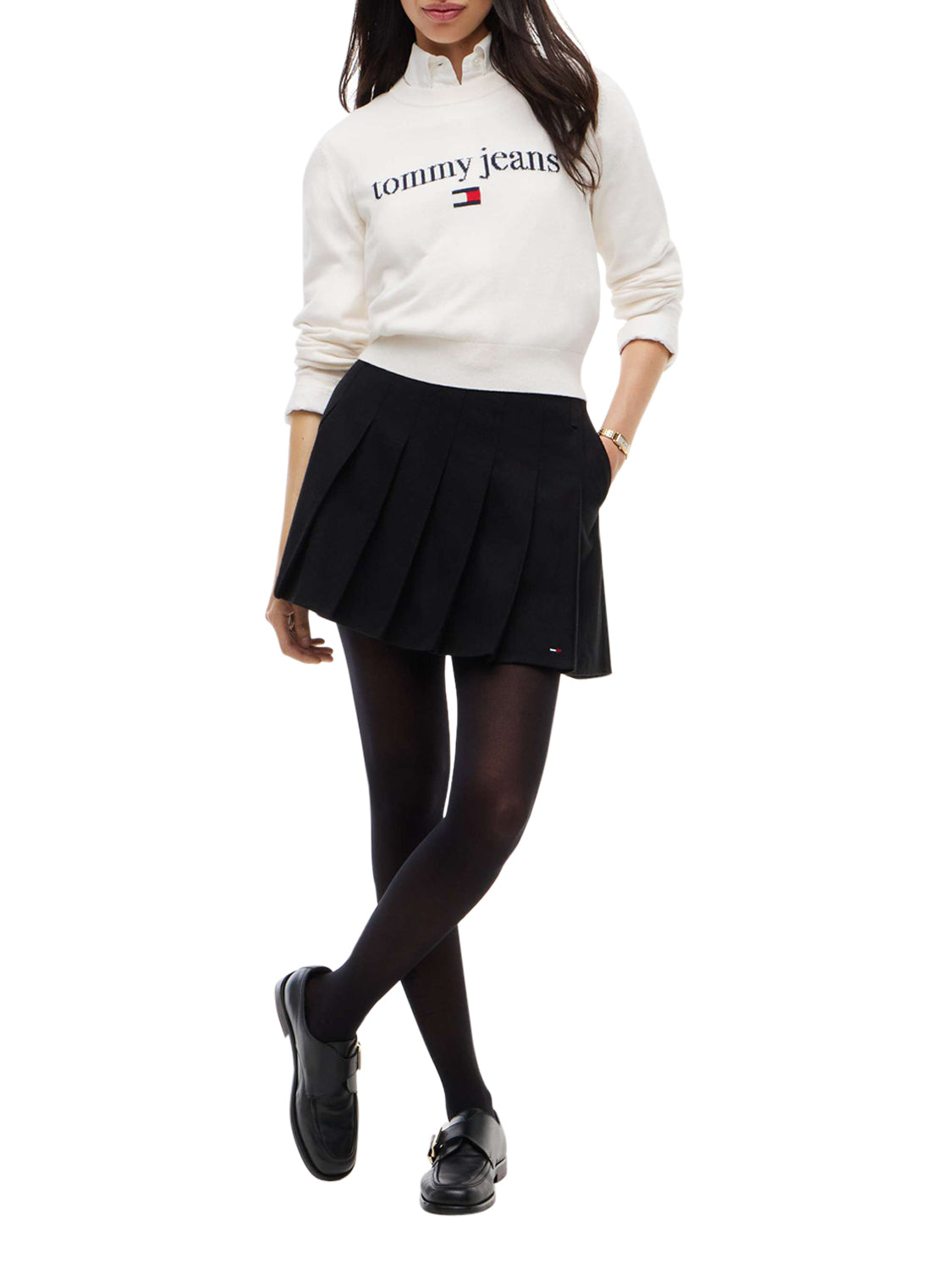 TOMMY HILFIGER Maglione Donna - Bianco modello DW0DW23356YBH