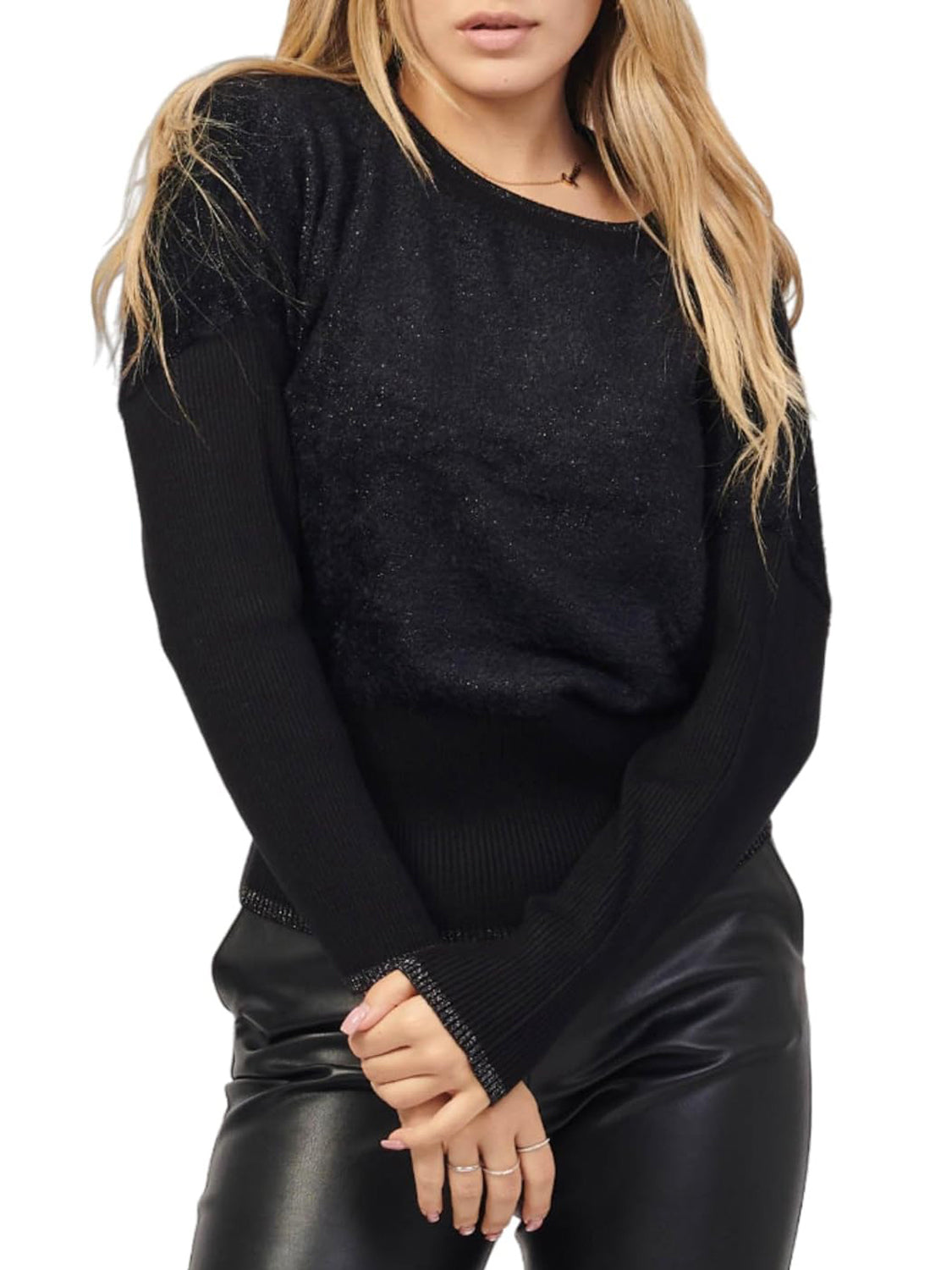 YES ZEE Maglione Donna - Nero modello 01M014IS00