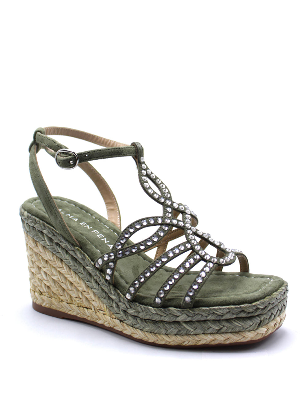 ALMA EN PENA Sandali con zeppa Donna - Verde modello 51292