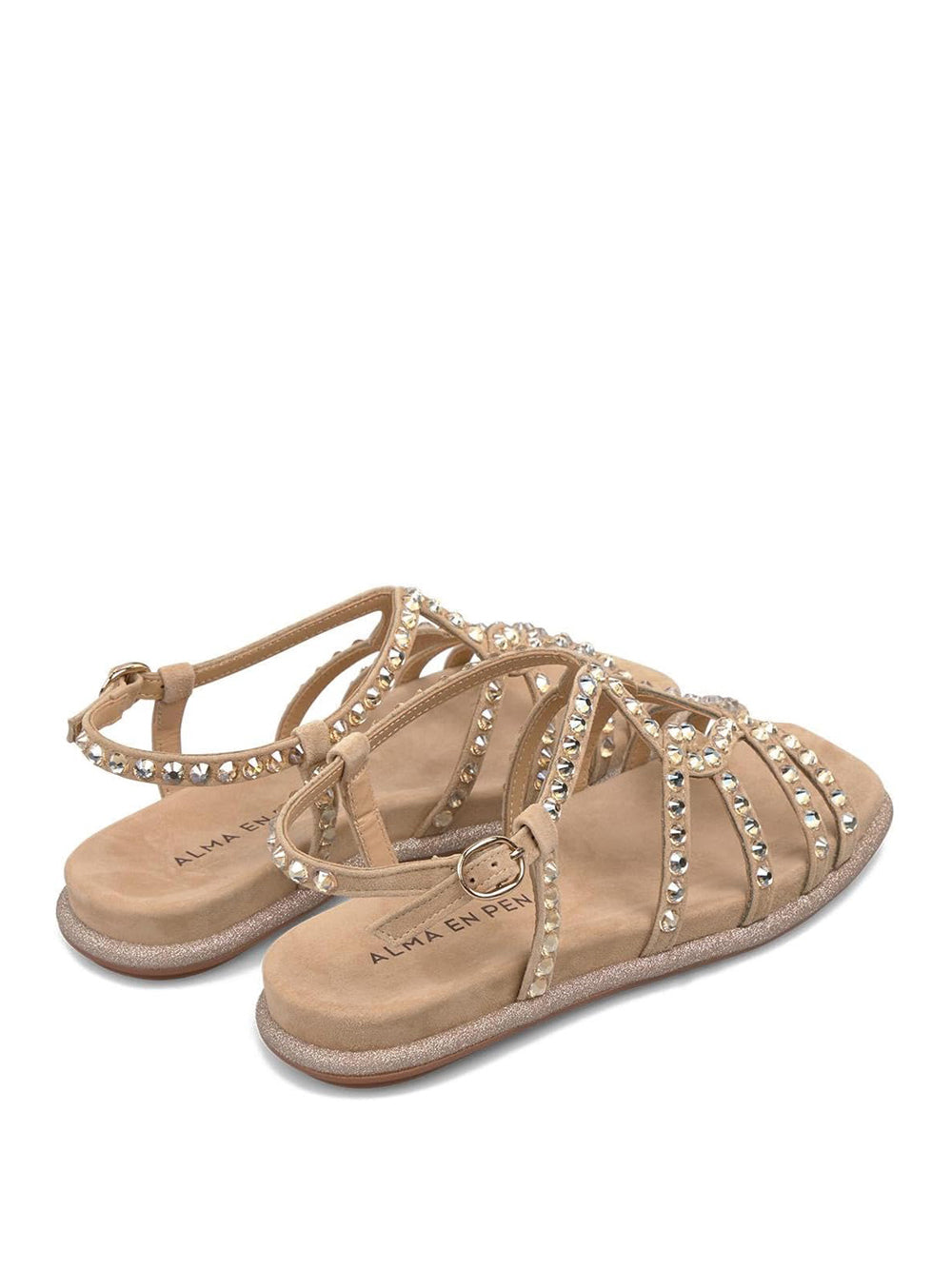 ALMA EN PENA Sandali con borchie Donna - Beige modello 51600