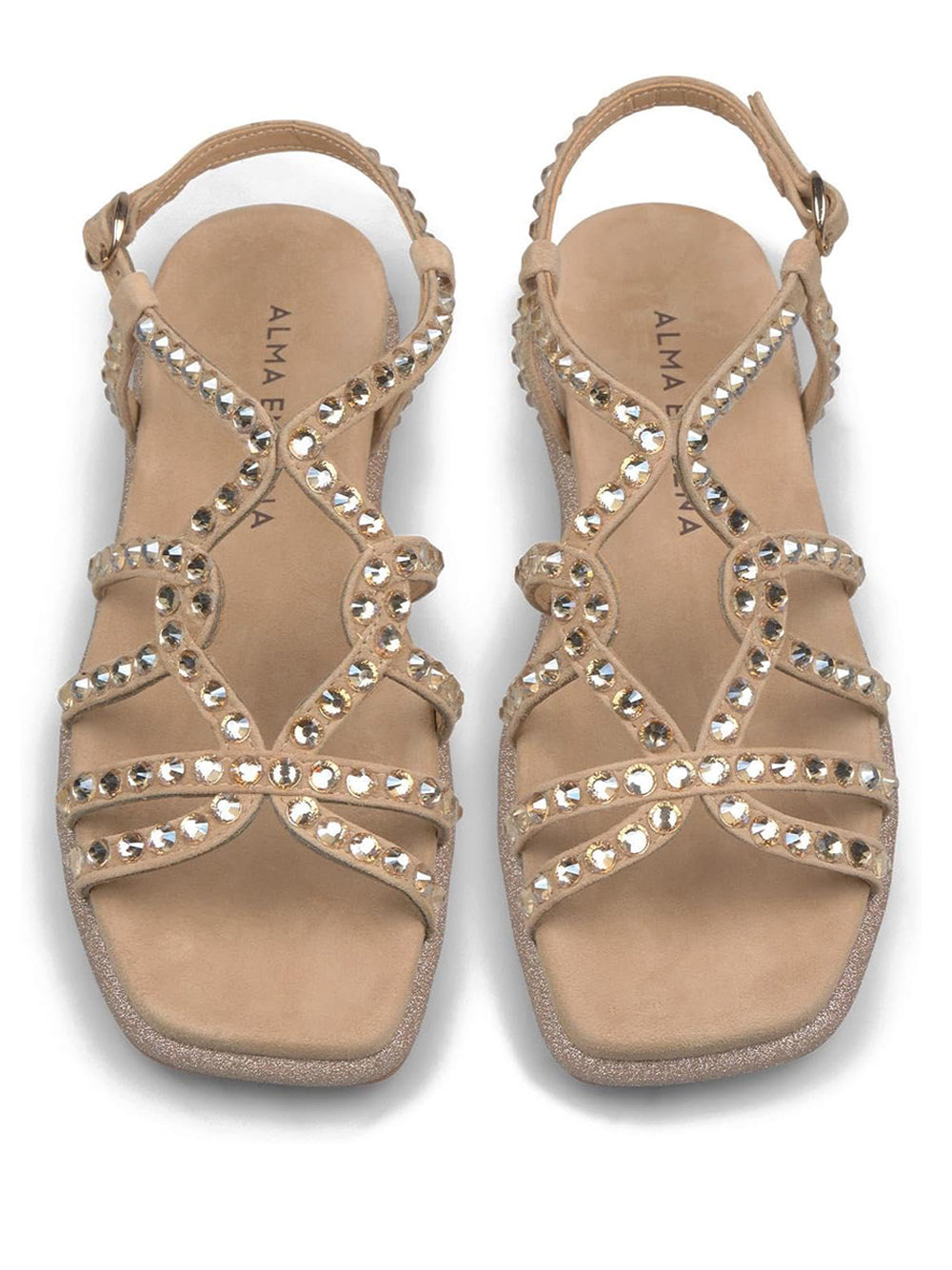 ALMA EN PENA Sandali con borchie Donna - Beige modello 51600