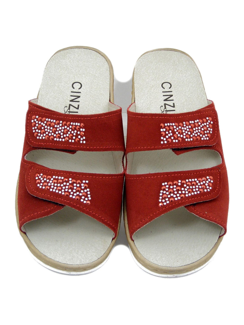 CINZIA SOFT Ciabatte con strappi Donna - Rosso modello NE201