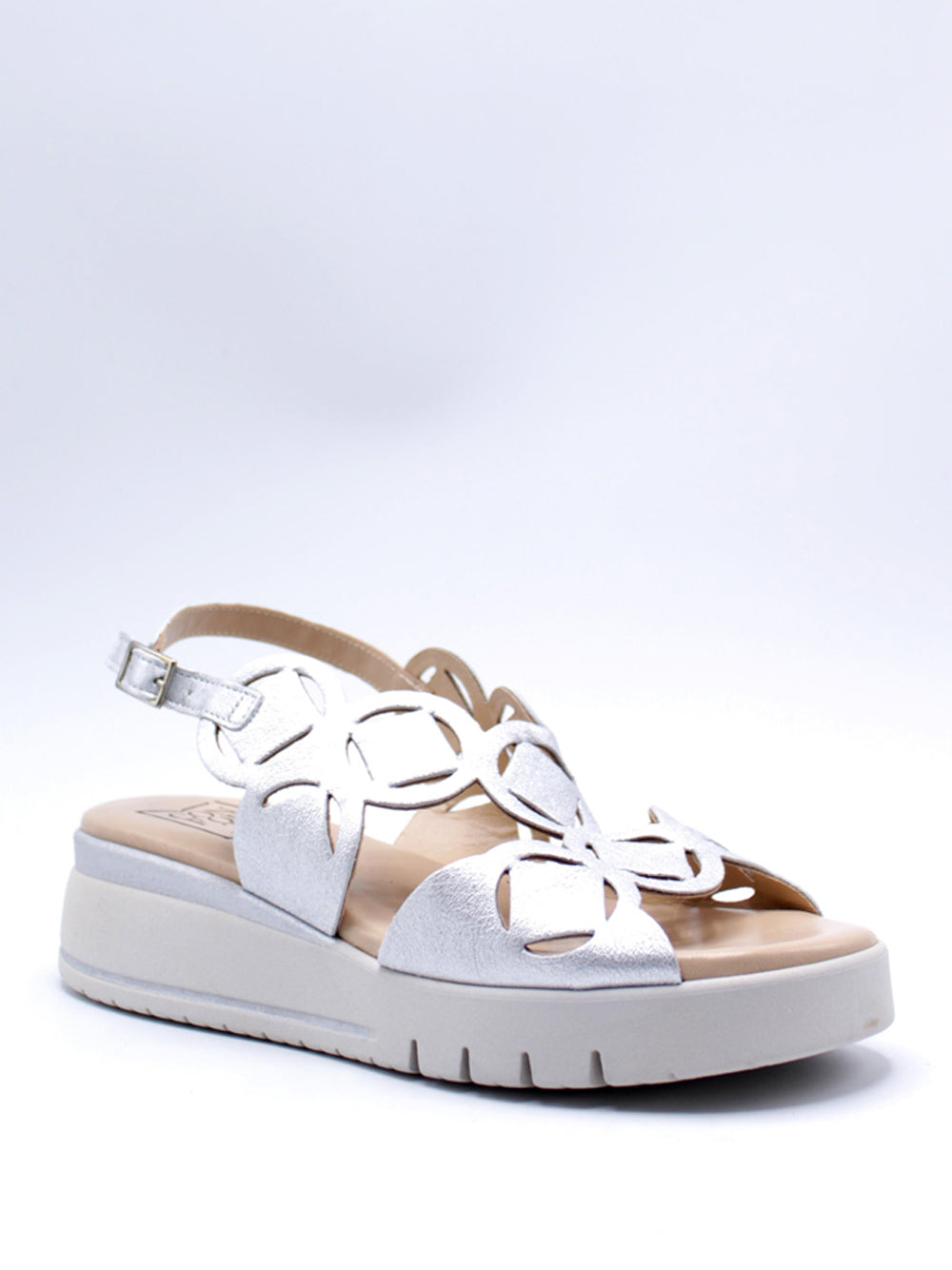 CONFORT Sandali con zeppa Donna - Argento modello 7158