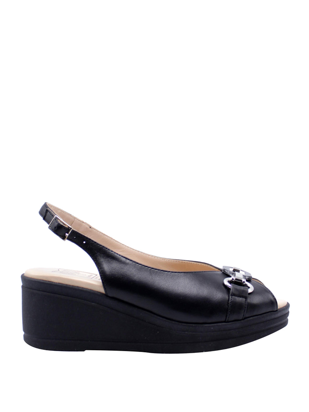 CONFORT Sandali con zeppa Donna - Nero modello 7323