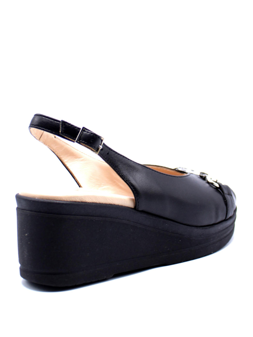 CONFORT Sandali con zeppa Donna - Nero modello 7323