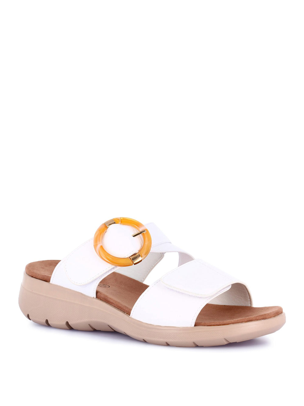 GRUNLAND Ciabatte con zeppa Donna - Bianco modello CI0885