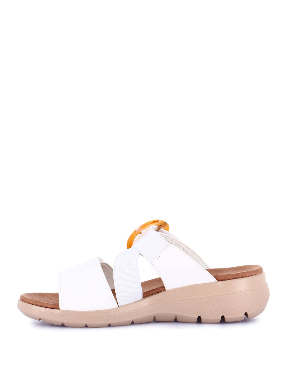 GRUNLAND Ciabatte con zeppa Donna - Bianco modello CI0885