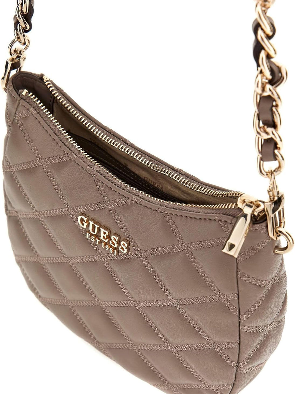 GUESS Borsa a Spalla Trapuntata Donna - Beige modello HWQG9632170