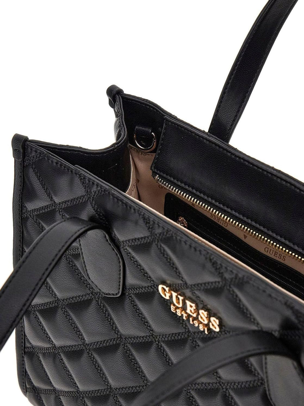 GUESS Borsa a Spalla Trapuntata Donna - Nero modello HWQG9632220