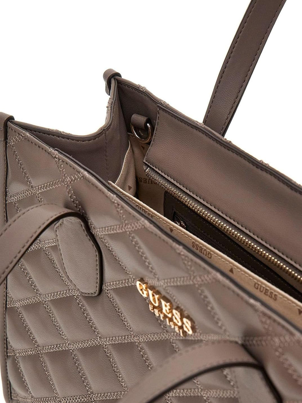 GUESS Borsa a Spalla Trapuntata Donna - Beige modello HWQG9632220